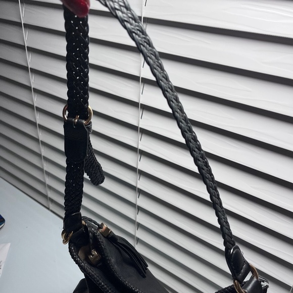 Gucci Black Leather Hobo Bag w/ Braided Strap & Tassels | Authentic - Picture 8 of 11